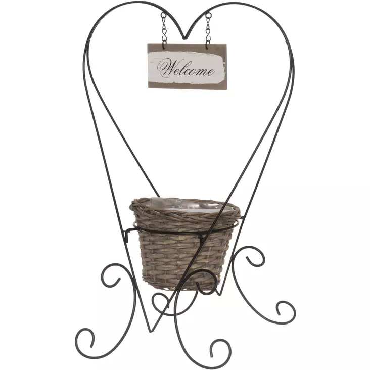 Korgkruka i Ställning, svart - Trädgårdsdekorationer - 6410416315584 - 1