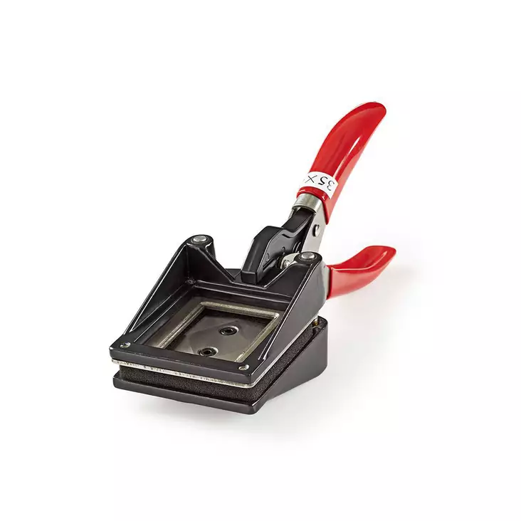 Passfoto klippare | 35 x 45 mm | Metall | Röd / Svart - Fotostudio och belysning - 5412810268634 - 1