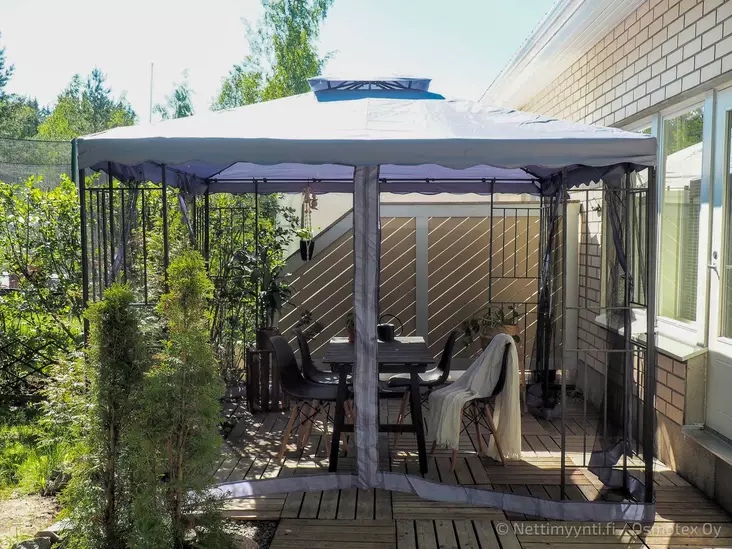 Paviljonki Barcelona 3 x 3 m siniharmaa p=C3=A4=C3=A4kuva - Paviljonger och pergolor - 6438168065304 - 4