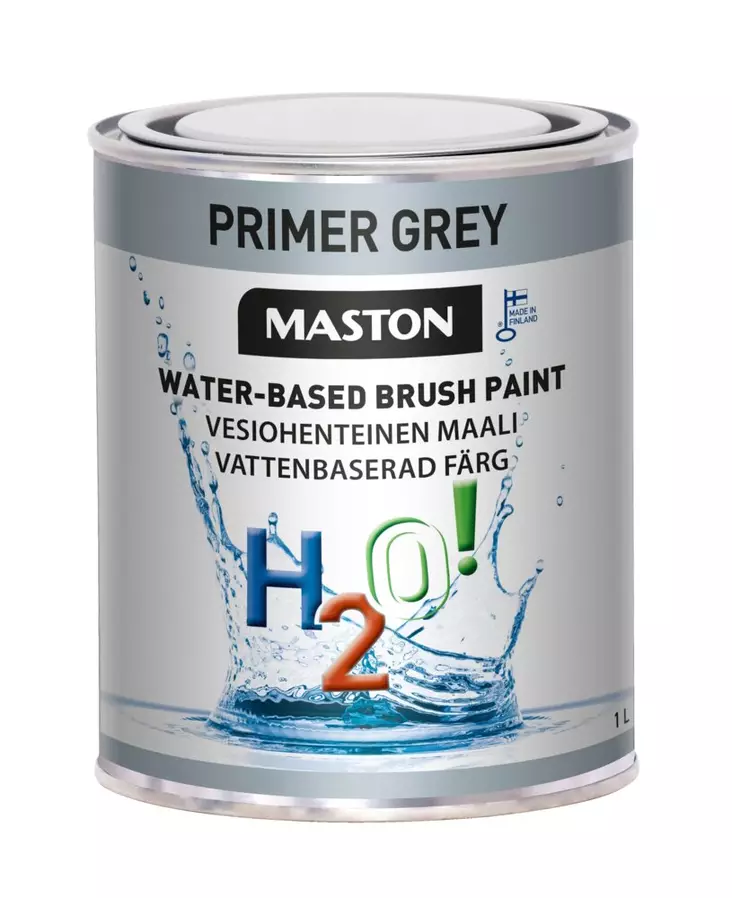 Pohjamaali H20! Maston Primer harmaa 250ml - Metall- och möbelmålningar - 6412490005894 - 1