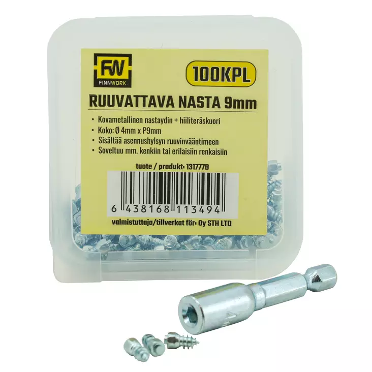 Ruuvinasta 9mm 100kpl - Skotillbehör - 6438168113494 - 1