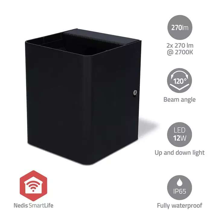 Smartlife utomhusljus | 2 x 270 lm | Zigbee 3.0 | 12 + 4 W | RGB / Varm Vit | 2700 K | Aluminium | Android / IOS - Lampor - 5412810444434 - 1