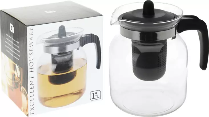 Teepannu 1,5L lasia - Kaffekannor och tekannor - 8711295185304 - 1
