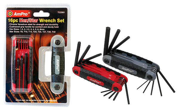 Torx/inseksnyckel sats 16-delar crv - Andra handverktyg - 795609229814 - 1