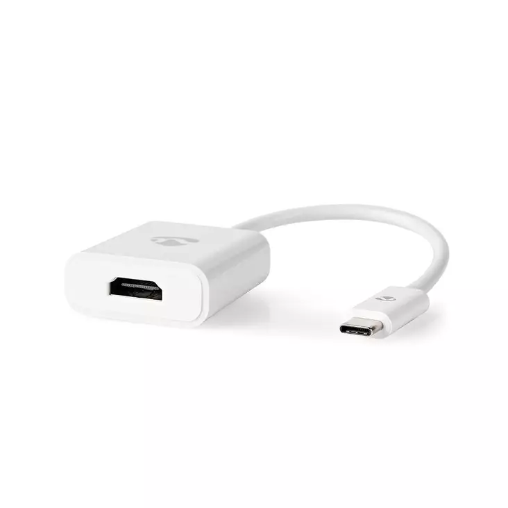 USB-C Adapter | USB 3.2 Gen 1 | USB-C Hane | HDMI Utgång | 4K@30Hz | 0.20 m | Rund | Nickelplaterad | PVC | Vit | Låda - Dator och nätverk - 5412810319824 - 1