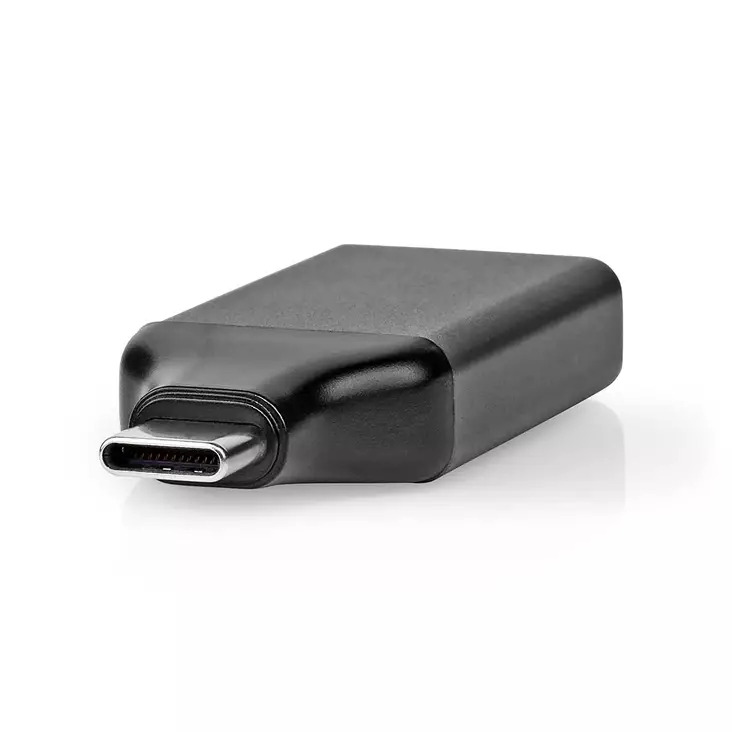 USB-C Adapter | USB 3.2 Gen 1 | USB-C Hane | HDMI Utgång | 4K@60Hz | Rund | Nickelplaterad | Grå / Svart | Låda - Dator och nätverk - 5412810422104 - 1