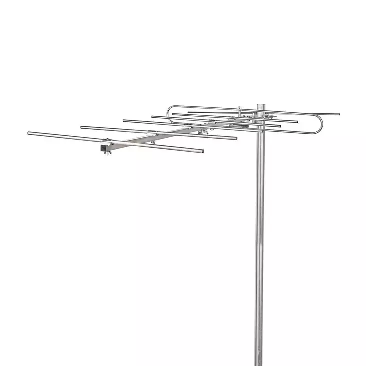 Utomhusantenn | VHF | Mottagningsområde: ?50 km | Förstärkning: 13 dB | 75 Ohm | Antenn längd: 1348 mm | Aluminium - Utomhusantenner - 5412810307494 - 1