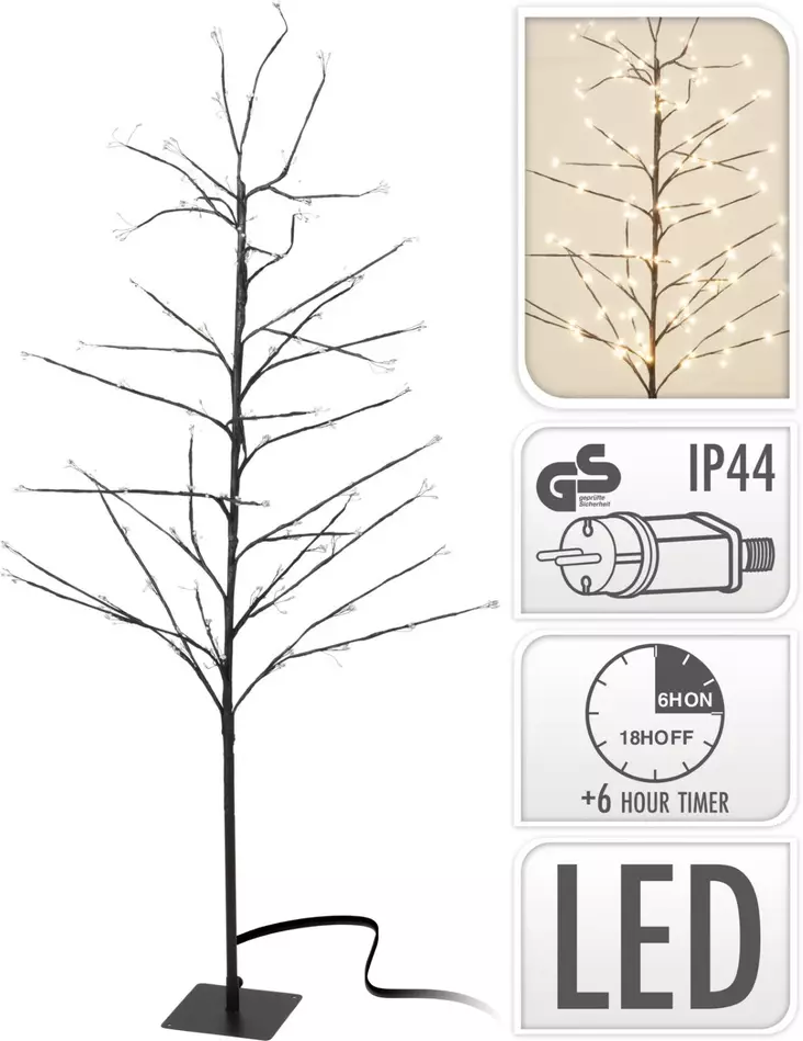 Valopuu 150 cm 360 l=C3=A4mmin led - Ljusträd och ljusgrenar - 8719987728754 - 1