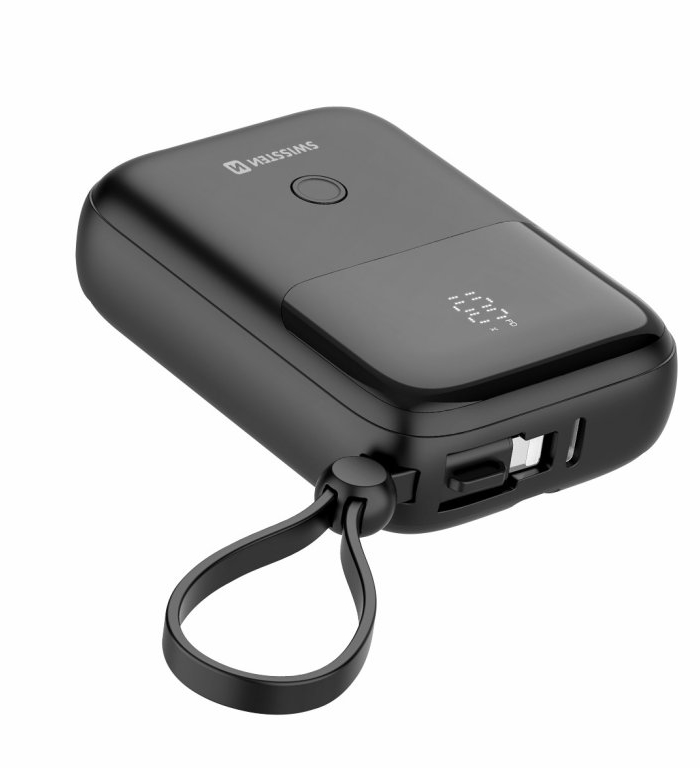 Reservkraftkälla 10 000mAh 22,5W Swissten - Powerbanks - 8595217483774 - 1