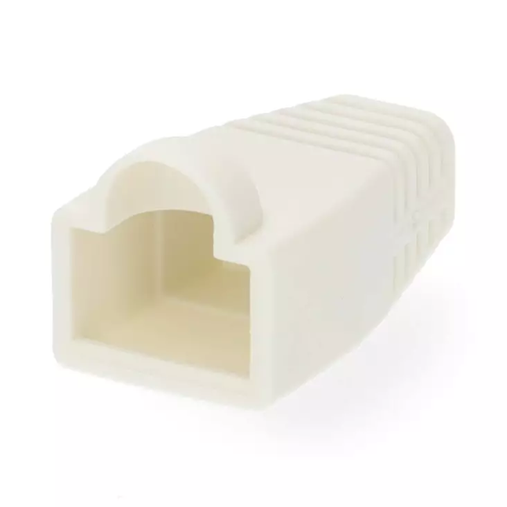 Dragavlastningshylsa | RJ45 | PVC | Vit | Låda | 10 st. - Dator och nätverk - 5412810424894 - 1
