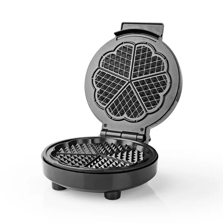 Våffeljärn | 5 Heart shaped waffles | 19 cm | 1000 W | Automatisk temperaturkontroll | Aluminium / Plast - Specialmaskiner och grillar för köket - 5412810319114 - 1