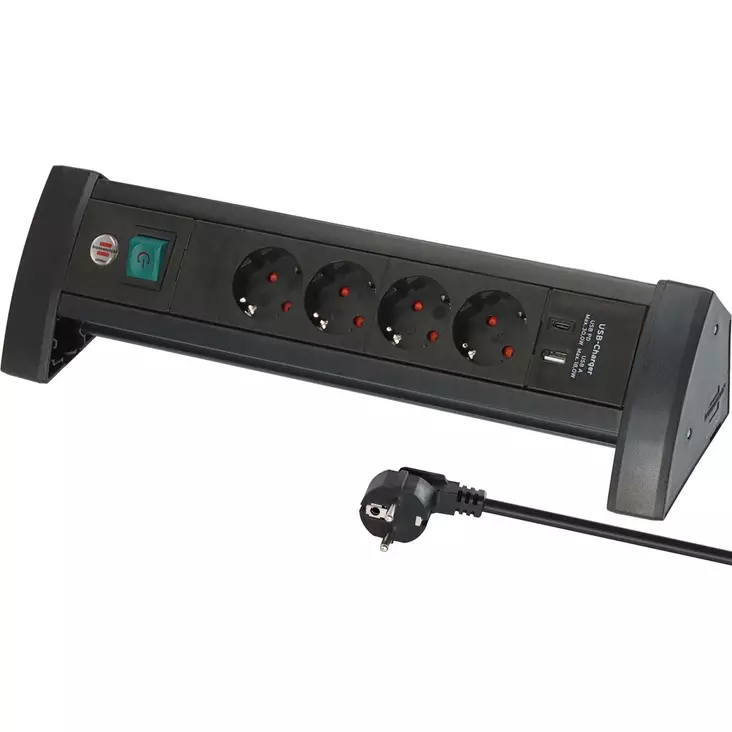 Premium Office Line Plus 4-vägs förlängningsuttag med USB C PD 1,8 m - Förlängningskablar - 4007123694594 - 10