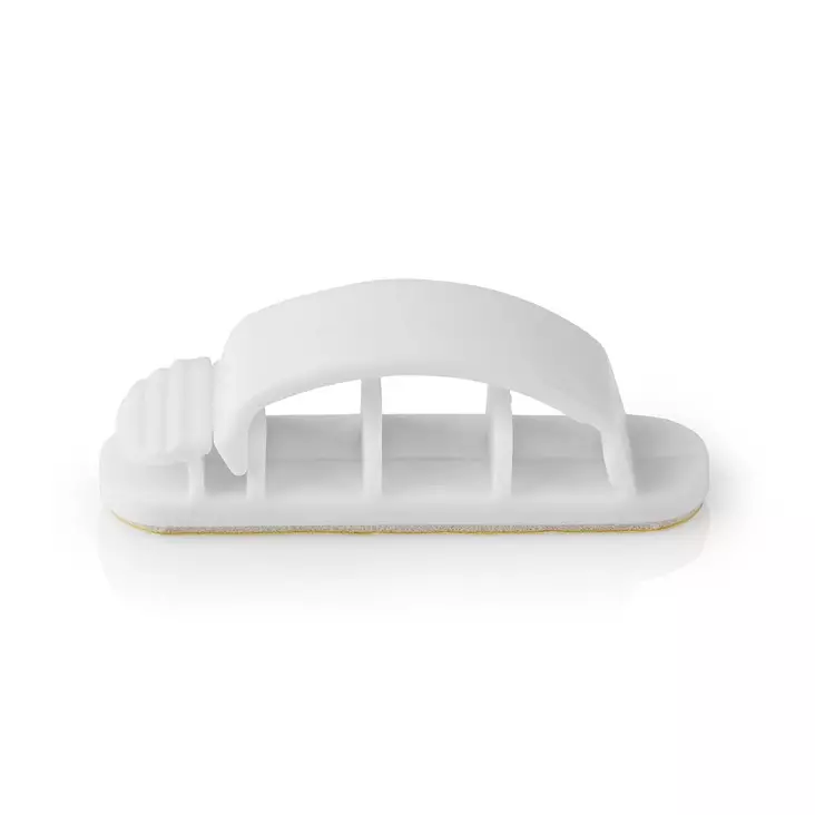 Kabelhantering | Kabelklämma | Låst | 3 st. | Antal platser: 3 Skivor | Maximal kabeltjocklek: 7.5 mm | Polypropylene | Vit - Nedis produkter - 5412810335114 - 10