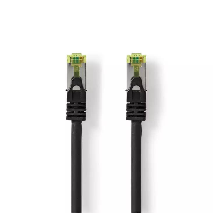 CAT7 nätverkskabel | S/FTP | RJ45 hane | RJ45 hane | 15.0 m | Snagless | Rund | LSZH | Svart | Label - Dator och nätverk - 5412810452804 - 1