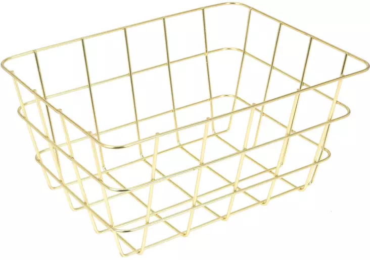 Metallikori kulta 24x18x12cm - Förvaringslådor och korgar - 8719202216394 - 1