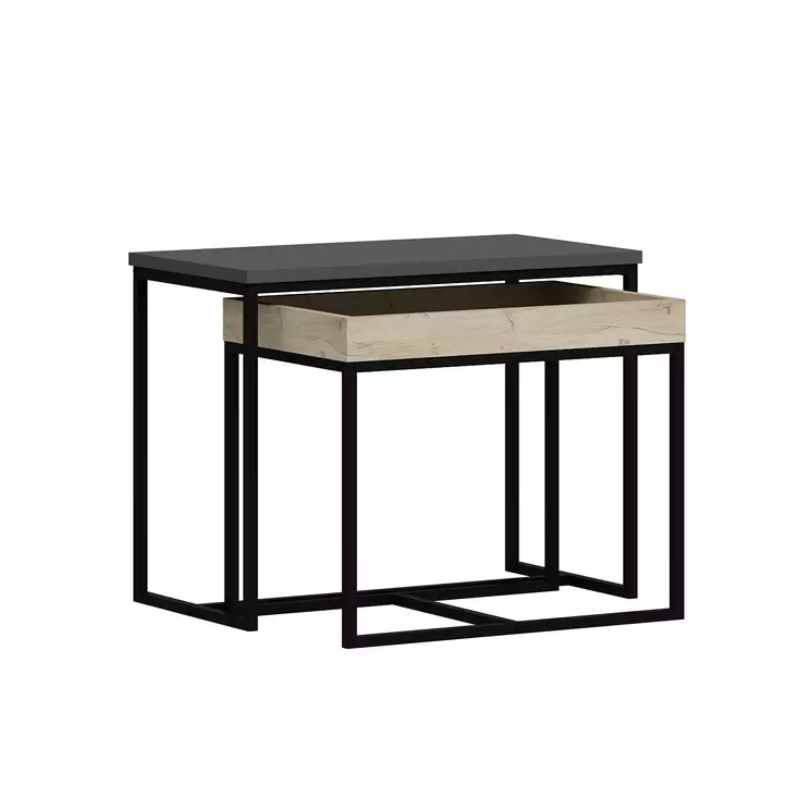 Sidobord Hanah Home Alen Antracit Spånskiva 65x50x35 cm - Sidobord och extrabord - 8684282702764 - 1
