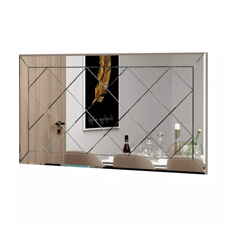 Spegel Hanah Home Pauli Vit MDF 60x120x2,2 cm - Speglar - 8683743822744 - 1