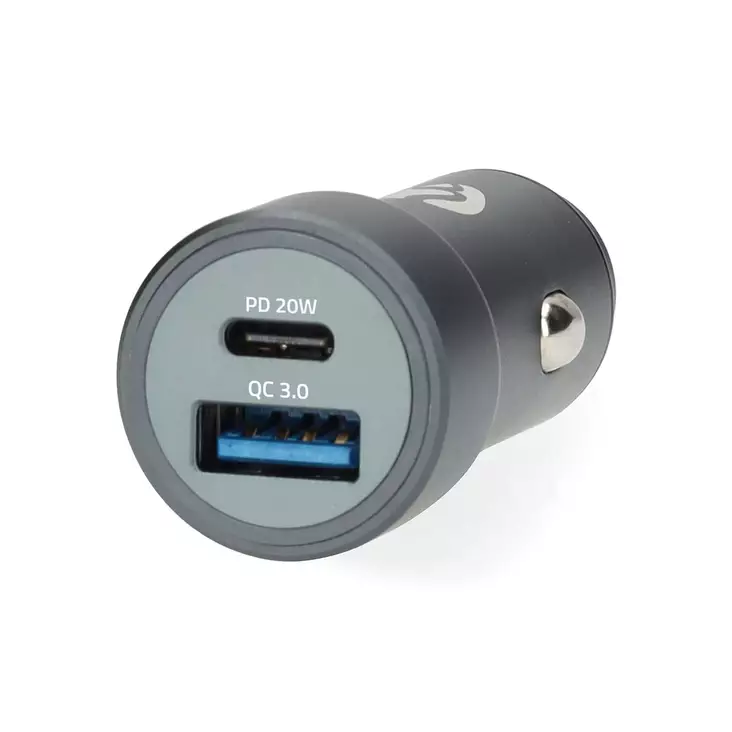 Billaddare | 38 W | 1.5 / 1.67 / 2.0 / 2.22 / 3.0 A | Antal utgångar: 2 | Port typ: USB-A / USB-C | Automatiskt val av Spänning - Bilbatteriladdare - 5412810473694 - 1
