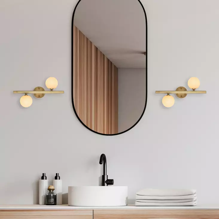 Vägglampa Opviq Domino Guld Metall 40 x 12 x 26 cm - Tak- och vägglampor - 8683342590884 - 1