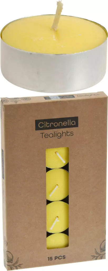 Citronella doftande värmeljus 15 st - Myggsprayer och bekämpningsmedel - 8720573996464 - 1