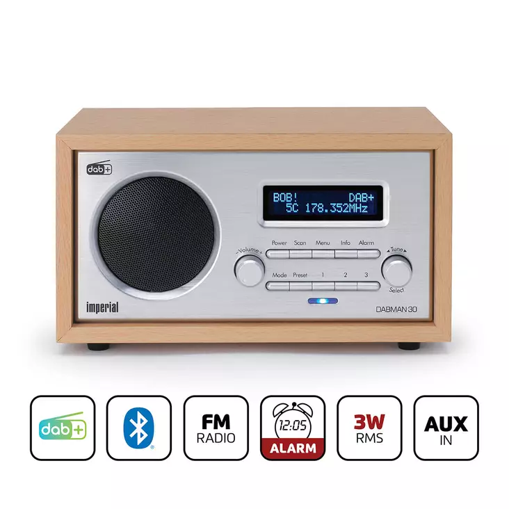 DABMAN 30 DAB+ / FM Radio Trä - Radioapparater - 4260066621304 - 1