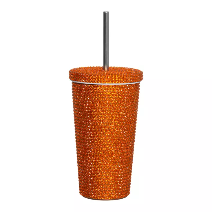 Deal Termosmuki Diamond Glitter 540 ml kupari Maku Kitchen life - Kimaltava ja tyylikäs termosmuki timanttikoristeilla - Kylväskor och termosar - 6410416515724 - 1