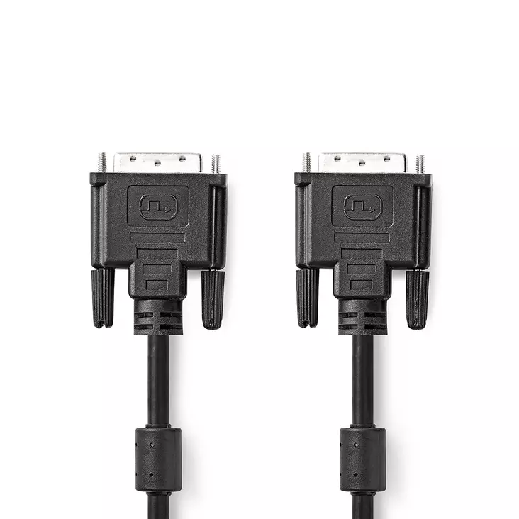 DVI-kabel | DVI-D 24+1-Pin Hane | DVI-D 24+1-Pin Hane | 2560x1600 | Nickelplaterad | 2.00 m | Rak | PVC | Svart | Label - Dator och nätverk - 5412810420674 - 1