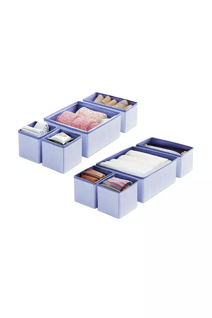 Organisatör Set Aberto Design YLC422 Marinblå Polybomull 28x13x28 13x13x28 13x13x13 cm - Förvaringslådor och korgar - 8684282555094 - 1