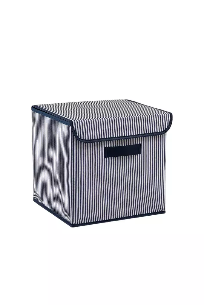 Förvaringslåda i filt, marinblå, 30 cm x 30 cm x 30 cm, tålig, rymlig - Plastlådor och förvaringslådor - 8684282555124 - 1