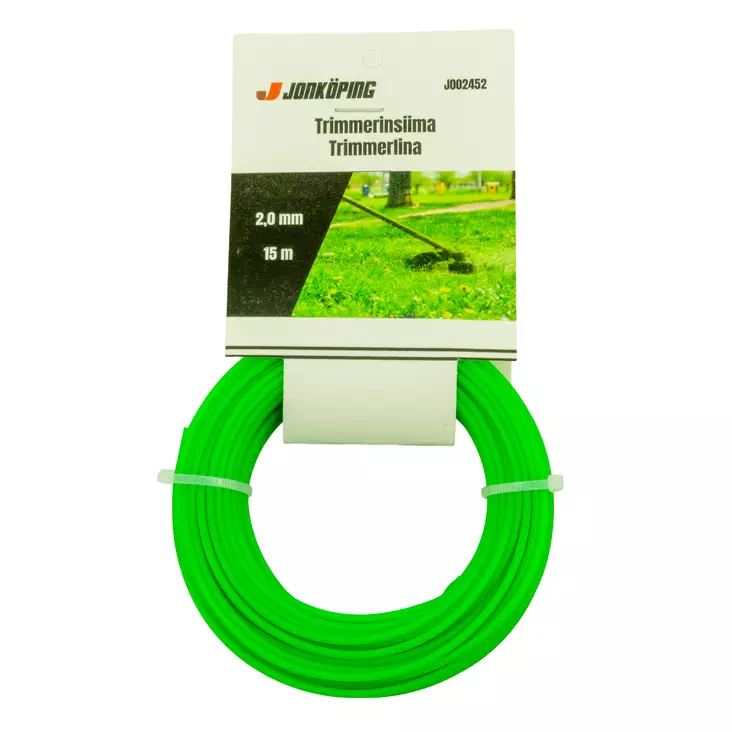 Jonköping Trimmerinsiima 2,0 mm x 15 m - Vihreä - Röjsågar och trimmers - 6438168116174 - 1