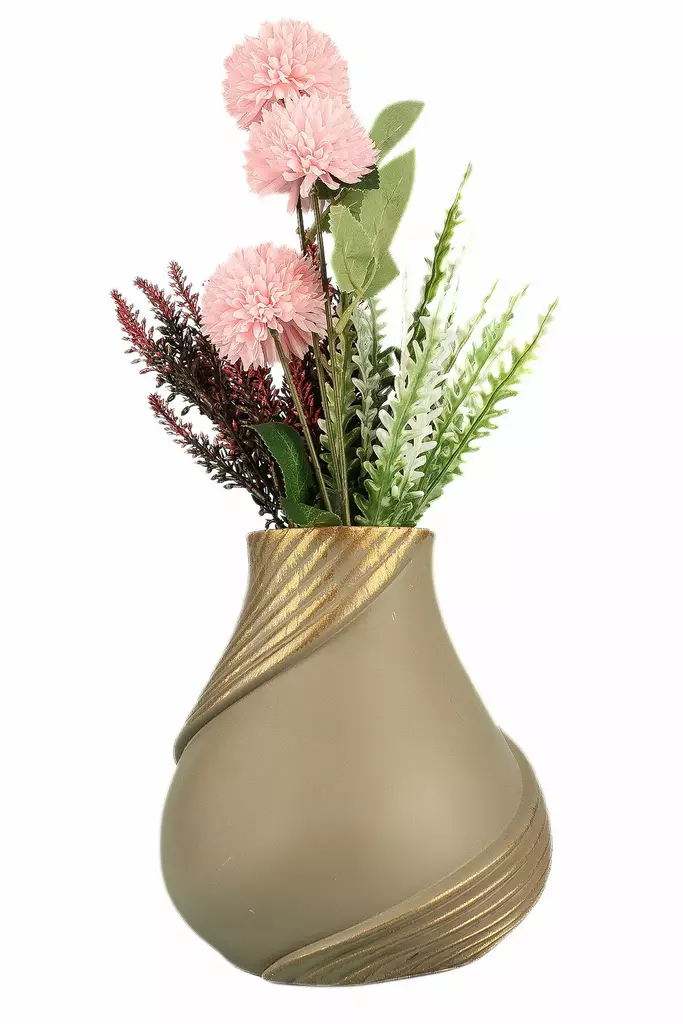 Dekorativ Kruka Aberto Design YL733 Beige Keramik 19,5x20 cm - Hängande blomkrukor och vaser - 8684283435814 - 1