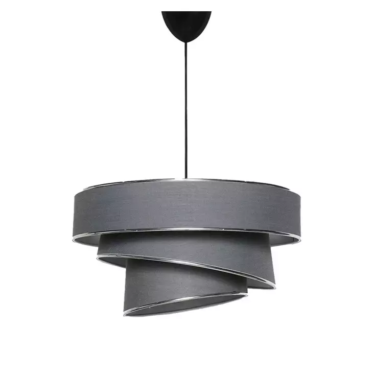 Taklampa Opviq Couper Antracit Silver Bomull 40 x 40 cm 72 cm - Tak- och vägglampor - 8683342683234 - 1
