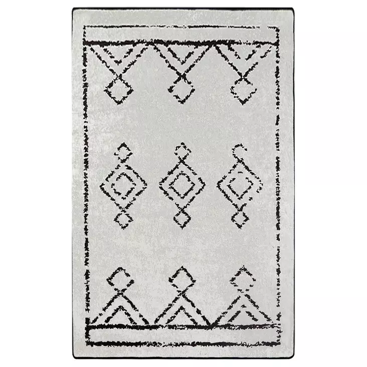 Gångmatta Conceptum Hypnose Eaves Svart Vit Polyester 80x300 cm - Små mattor och gångmattor - 8682870504684 - 1