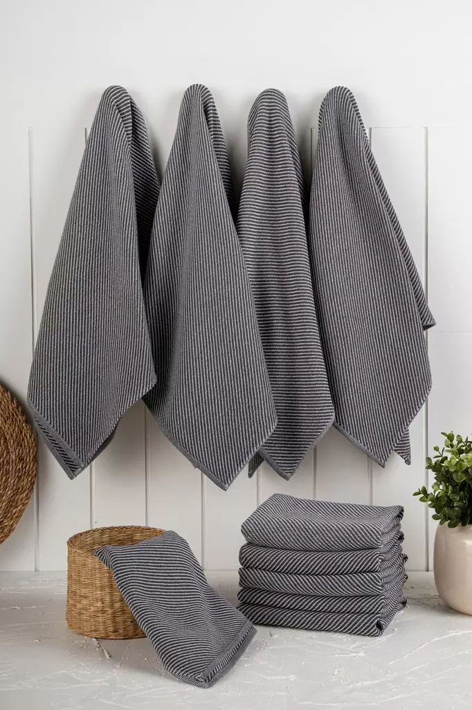 Kökshandduksset (10 st), antracit, 43 x 76 cm, tålig, absorberande, stilren - Kökstextilier - 8684283207374 - 1