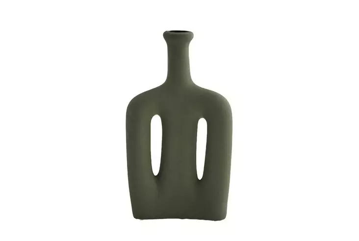 Vas Aberto Design CY0118 Khaki Keramik 15x5x27 cm - Hängande blomkrukor och vaser - 8684282979104 - 1