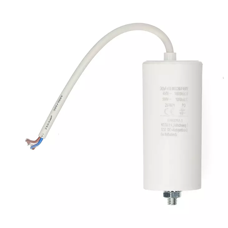 Capacitor CBB60 30UF 450Vac Cable 10 pcs - Reservdelar - 5412810477364 - 30