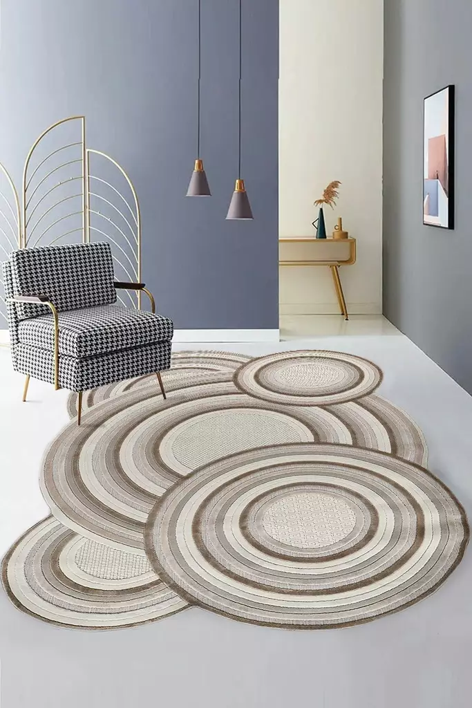 Matta Conceptum Amorf Ar002 Krämvit Polypropen Polyester 80x150 cm - Små mattor och gångmattor - 8684283849574 - 1
