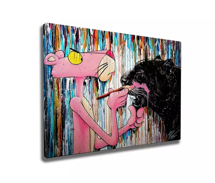 Dekorativ canvasmålning, flerfärgad, 50 x 70 cm, livlig, hållbar - Tavlor och ramar - 8684282684664 - 1