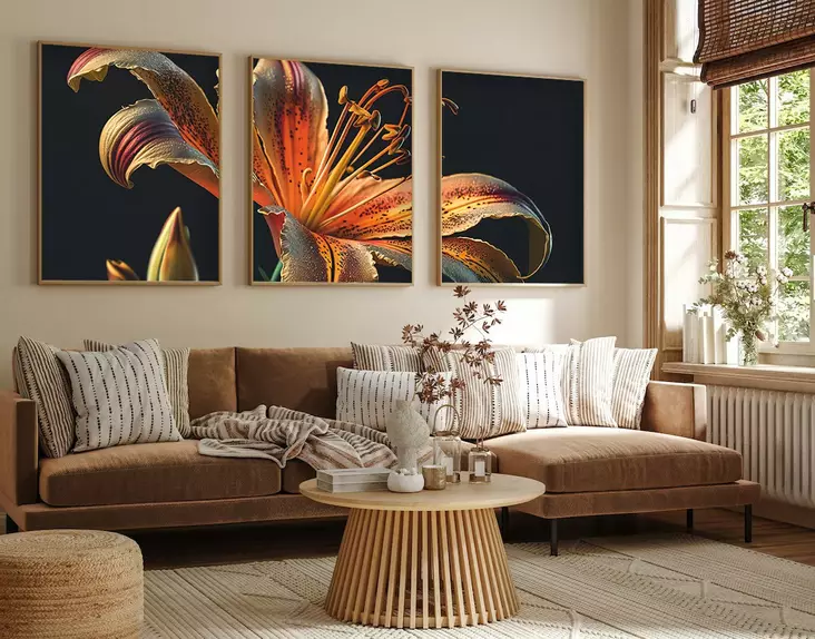 Inramad MDF-tavla Wallity Flerfärgad MDF 50x70 cm 3 Delar - Tavlor och ramar - 8684282341284 - 1