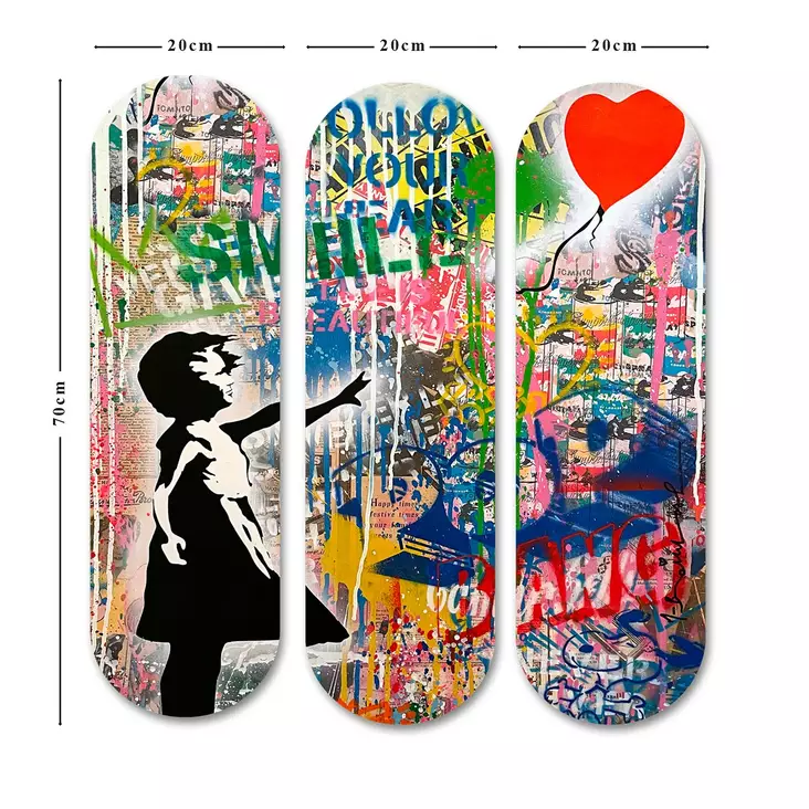 MDF-tavla Wallxpert Flerfärgad MDF 70x70 cm 3 Delar - Tavlor och ramar - 8683742895404 - 1