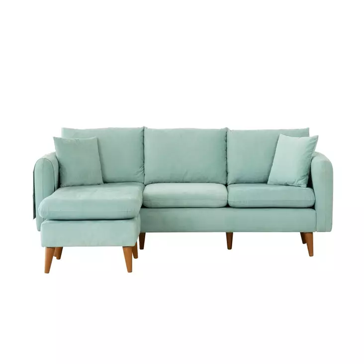 Hörnsoffa Atelier del Sofa Sofia Havsgrön Tyg 215x145x91 cm - Soffor - 8681875597684 - 1