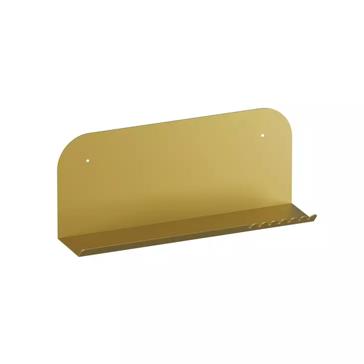 Vägghylla Hanah Home Long Pouch Guld Metall 55x23x12 cm - Vägghyllor - 8684282836094 - 1