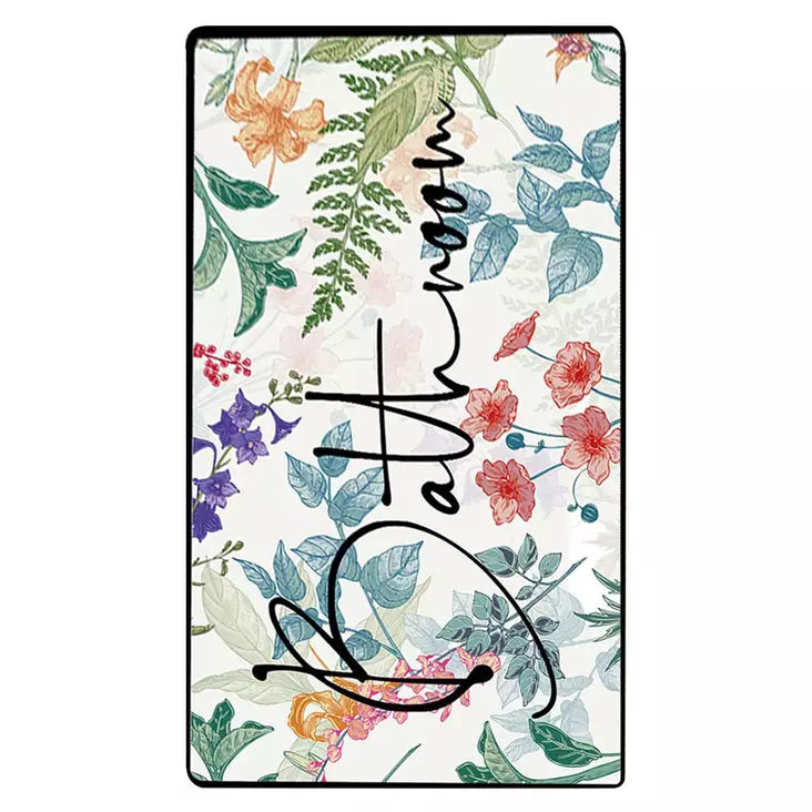 Badrumsmatta, flerfärgad, 70 x 120 cm, mjuk, halkfri - Badrumsmattor och våtrumsmattor - 8683743998814 - 1