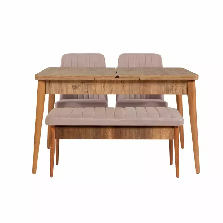 Matbord Hanah Home Vina 0900 Valnöt Spånskiva 130x77x80 cm - Matbord - 8682870774094 - 1