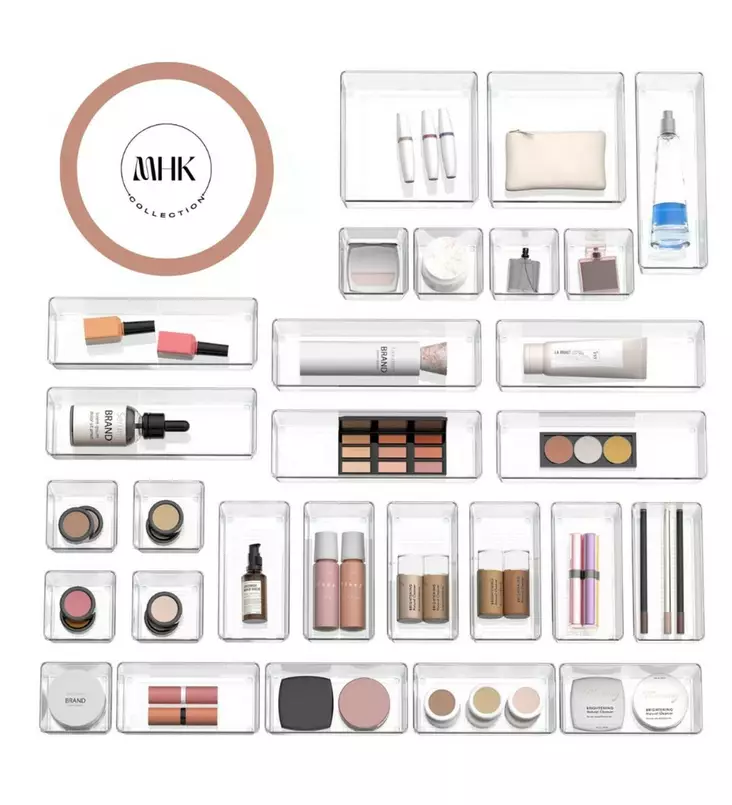 Sminkorganisatör Hermia Transparent Plast 12 Delar - Sminkverktyg - 8684282829294 - 1