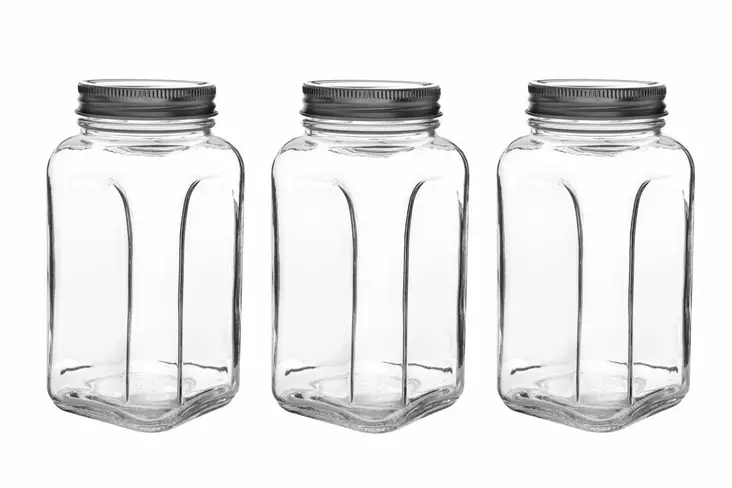 Burkset Hermia Silver Glas 3 Delar - Dagliga köksartiklar - 8684283450244 - 1