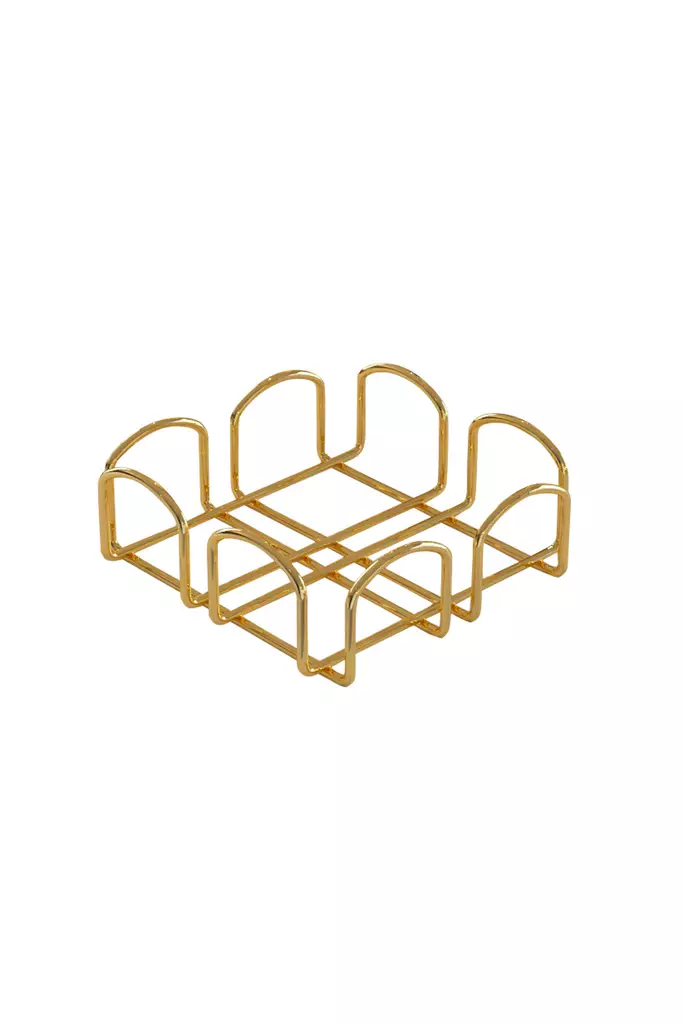 Servetthållare Aberto Kare Guld Metall 7x20x20 cm - Servetter - 8682870729704 - 1