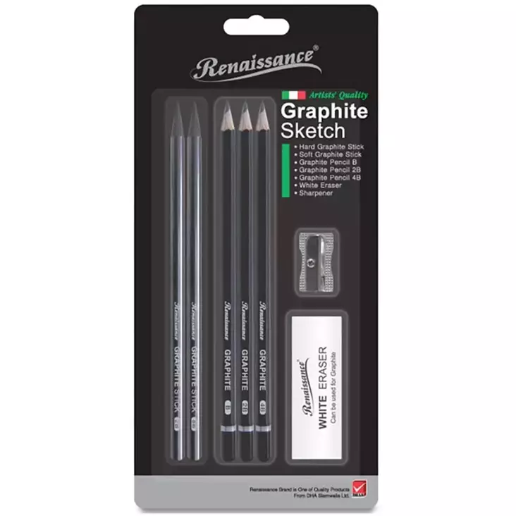 Luonnostelusetti 7-osainen - Hantverksmaterial och tillbehör - 8851907198404 - 1