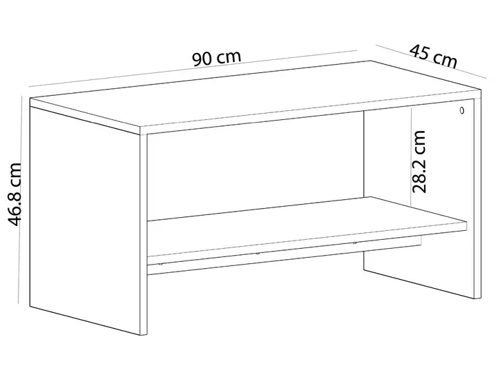 Soffbord Hanah Home Apollon Svart Marmormönster Spånskiva 90x46,8x45 cm - Soffbord - 8684282905554 - 1