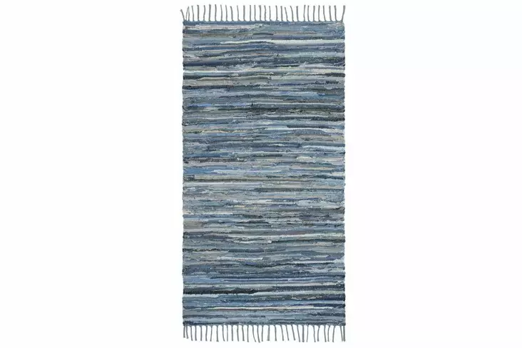 Ragmatta Farsku 80x200 cm i denimtyg, 4Living, handtvätt 30° - Små mattor och gångmattor - 6410416429014 - 1